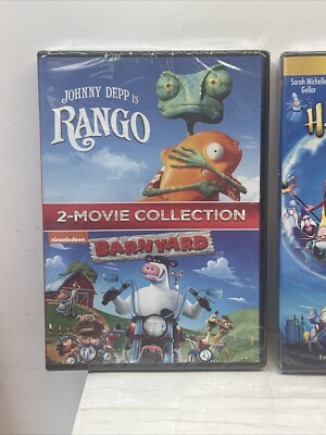 New Dvd Cartoon Lot 8 Rango Barnyard Ice Age Yogi Bear Happily