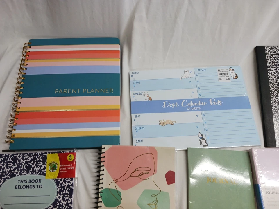 Lote de 12 cuadernos planificadores de revistas tapa dura espiral bloc de notas libreta de direcciones Foto 2 de 4