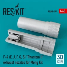 1/48 Reskit RSU48-0197 F-4 (E,J,F,G,S) "Phantom II" exhaust nozzles for Meng Kit