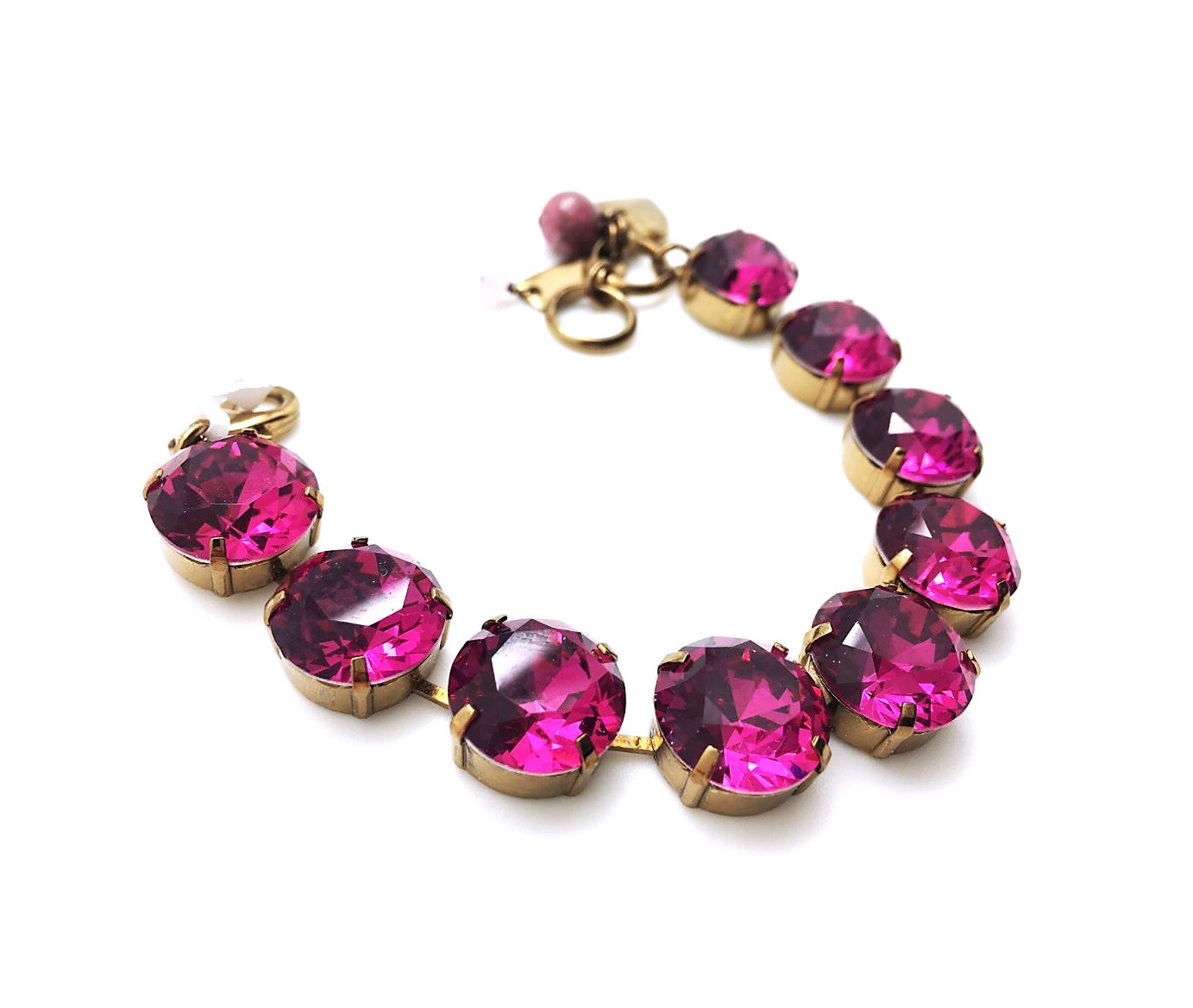 Mariana Bracelet Stunning Fuchsia Swarovski Crystals My Treasures Coll.