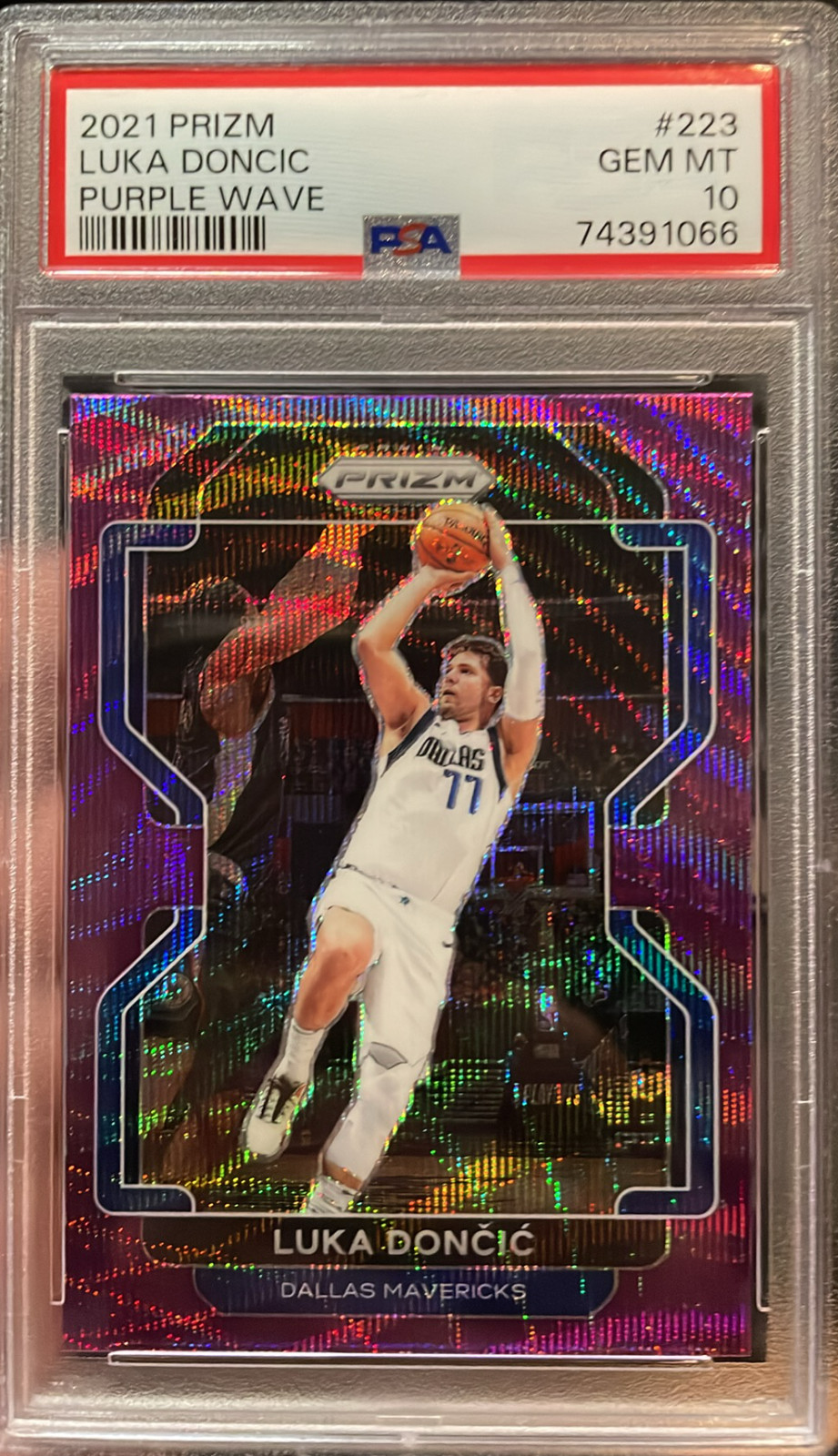 2021-22 Prizm Luka Doncic #223 Purple Wave PSA 10 GEM MINT 🔥Quick Sale🔥