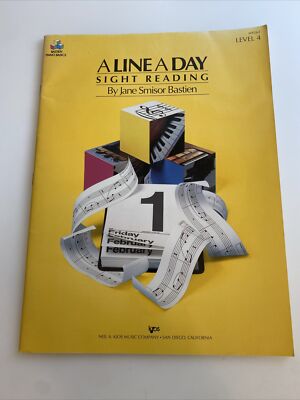 A Line a Day - Sight Reading - Level 4 - by Jane Bastien - 1991 abt