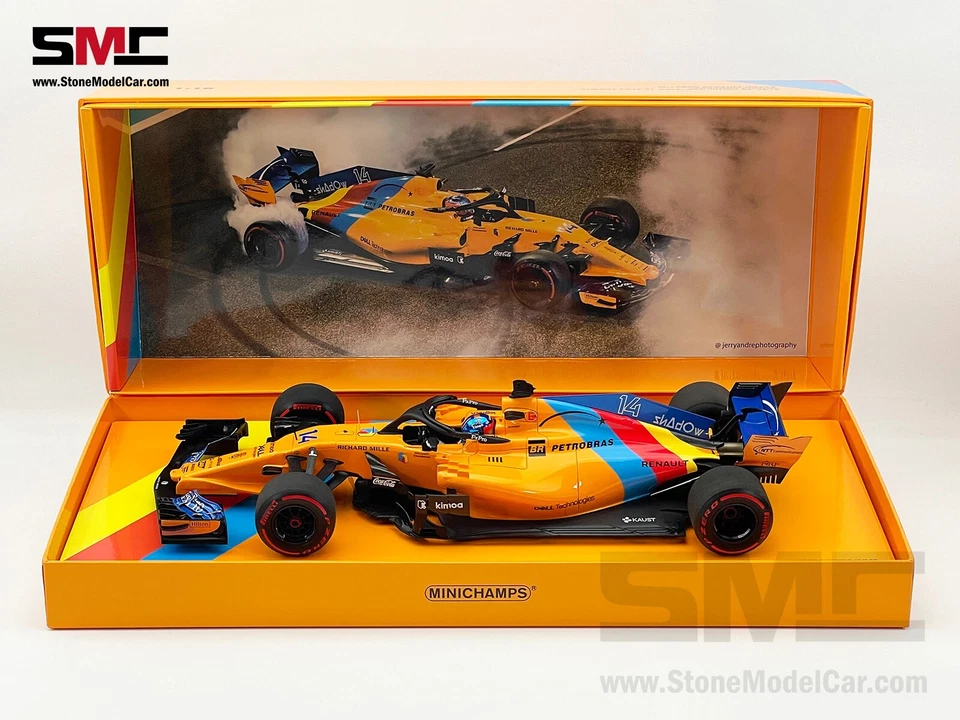 McLaren F1 MCL33 Fernando Alonso Abu Dhabi 2018 1st Retirement 1:18 MINICHAMPS - Image 2 of 4