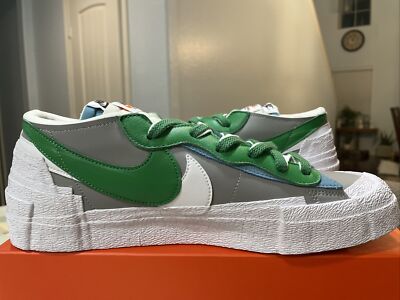 Nike Blazer Low Sacai Medium Grey Classic Green DD1877-001 Men 