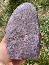 Lepidolite Freeform Stone Standing Specimen, Natural Lepidolite from Brazil #11