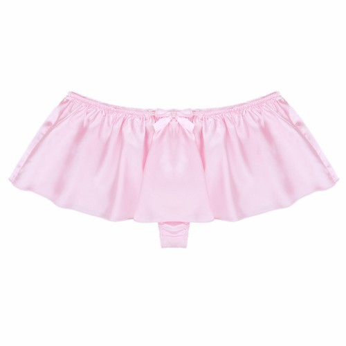 Para Hombres Brillante Satén Volantes Lencería Bloomer Ropa Interior Volantes Falda Sissy Bragas - Imagen 353 de 415