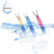 Heat Shrink Fork 10 M5 Stud Wire Spade Crimp Terminals 22-10AWG Connectors