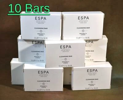 ESPA Bergamot & Jasmine Cleansing Bar Soap 50g x10 Bars = 500g