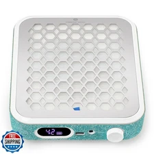 CHRISTINE SHELLY Nail Dust Collector, Rechargeable Dust Collector Nail Tech, 