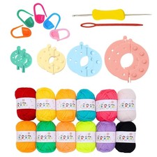 Pompom Maker, Pom Pom Maker, Pom Pom Kit, 27 Piece Set With Yarn, Crochet Hooks...