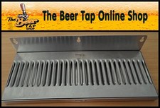 14" x 6" Stainless Steel Wall Mount Drip Tray for Kegerator - Keezer - Beer Tap