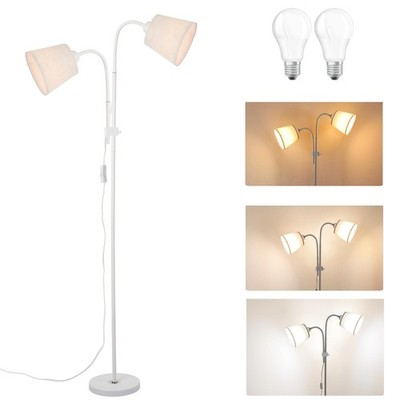 AoMck Floor Lamp, Industrial Metal Floor Lamps for Living Room with Adjustable B