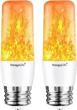 HoogaLife Flame Light Bulbs, Warm Flickering Bulbs Effect of 2 Pack 