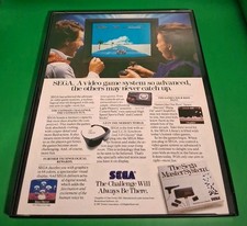 Sega Master System Framed Print Ad 1987 8.5x1...