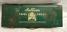 Vintage  American Tool Chest Metal Toy Box (G...