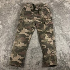 Cat  Jack Boys Camo Cargo Pants Tapered Fit Green Brown Size 6