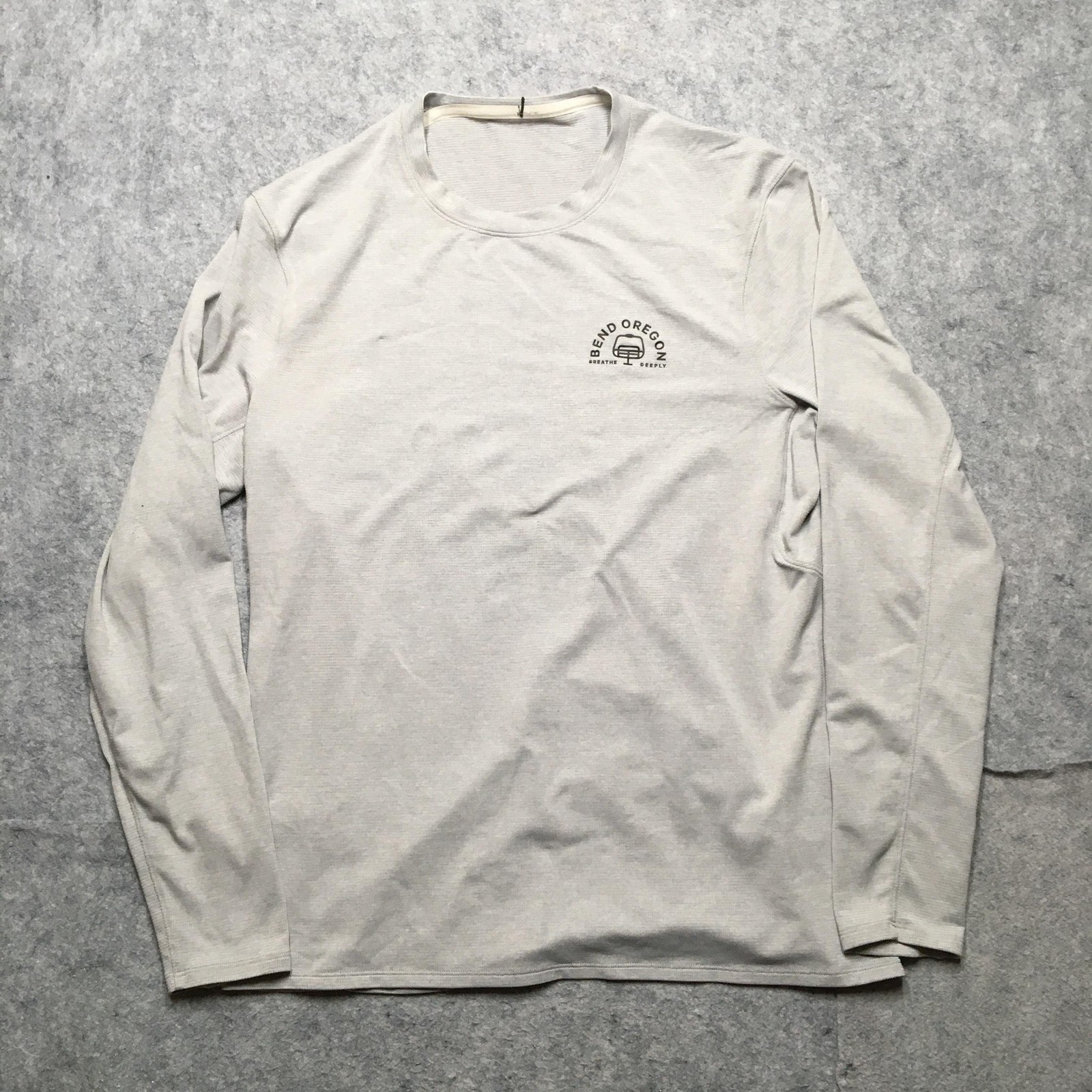 Lululemon Shirt Mens Large Gray Long Sleeve Metal Vent Tech Bend Oregon Running