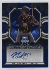 2023 Panini Elite Extra Edition Hidden Gems Blue Nathan Martorella Auto w5b