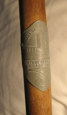 Wooden Cane World's Fair Century of Progress Chicago 1933-4 30'' Hall Science Vtg