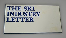  The Ski Industry Letter Promotional Sign Plaque Retro Skiing Memorabilia Rare