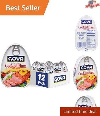 12-Pack 16oz Cooked Ham | Low Cholesterol, Trans Fat Free for Healthy Meals