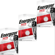 3x Energizer CR2016 3V Lithium Coin Cell Batteries Longest Expiry CR 2016