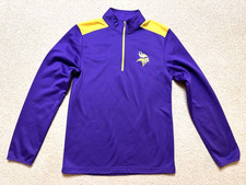 Minnesota Vikings NFL Apparel Purple Fleece-Lined 1/4 Zip Pullover Shirt Mens S