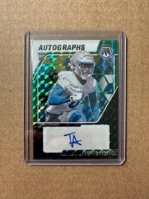 2024 Panini Mosaic Terrion Arnold #AM-TAD Auto Green Choice Prizm /25