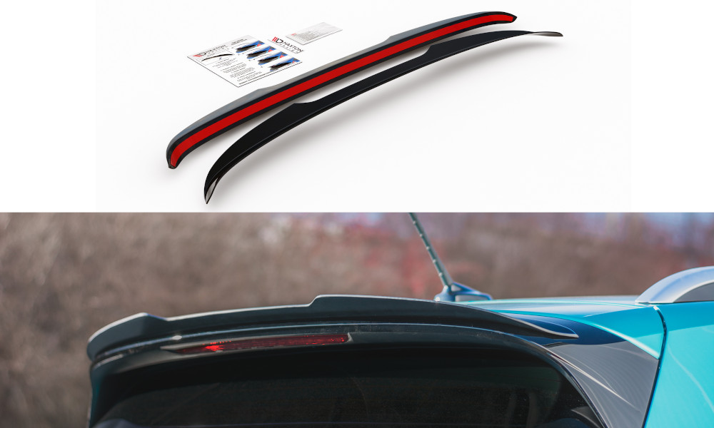 Spoiler Cap Noir Brillant Volkswagen T-Cross - Personnalisation Facile sans Perçage