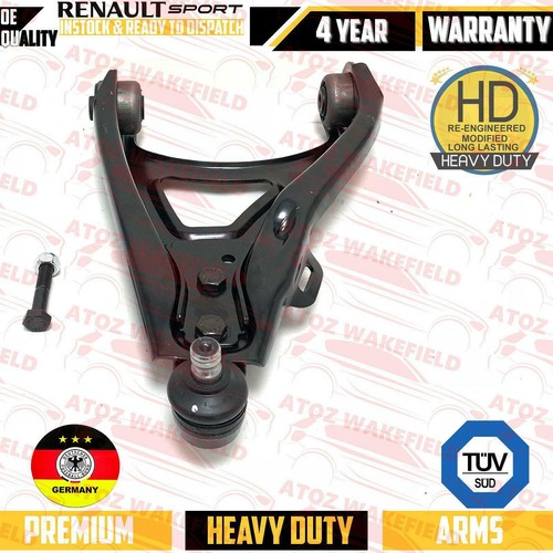 FOR CLIO 2.0 SPORT 172 182 FRONT LOWER CONTROL WISHBONE ARMS BALL JOINTS BUSHES - Picture 6 of 13