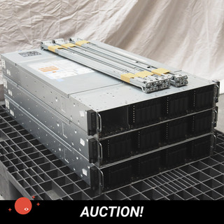 3x DELL EMC C6400 24SFF 8xHS 2x1600W 4xRISER 4 NODOS 2CKCH 0RX9XC RIELES