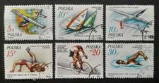 Poland 1986 World Championship Successes used stamps SG3054 - 3059