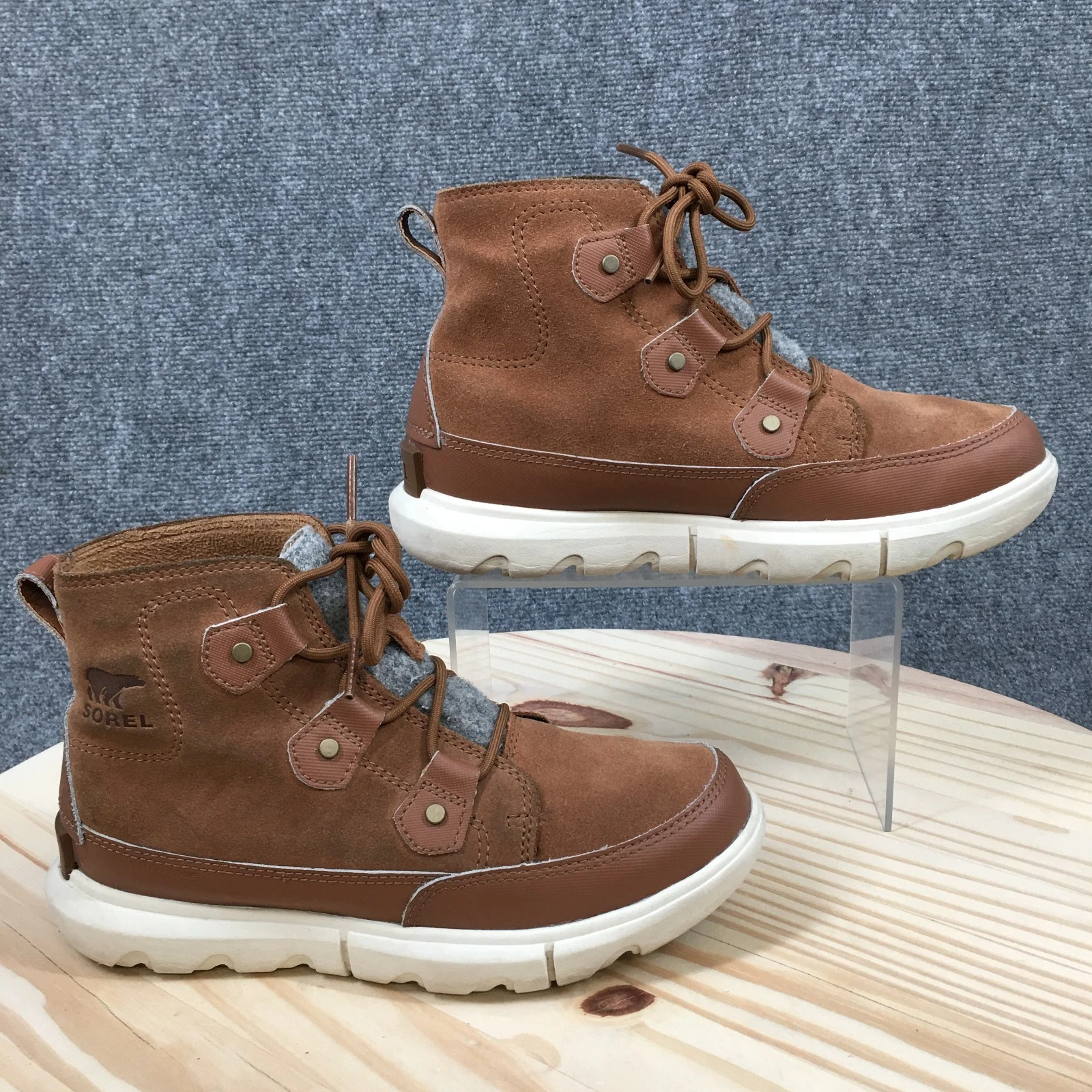 Sorel Explorer II Joan Snow Boots Womens 7.5 Comfort Lace Up Ankle Top Brown