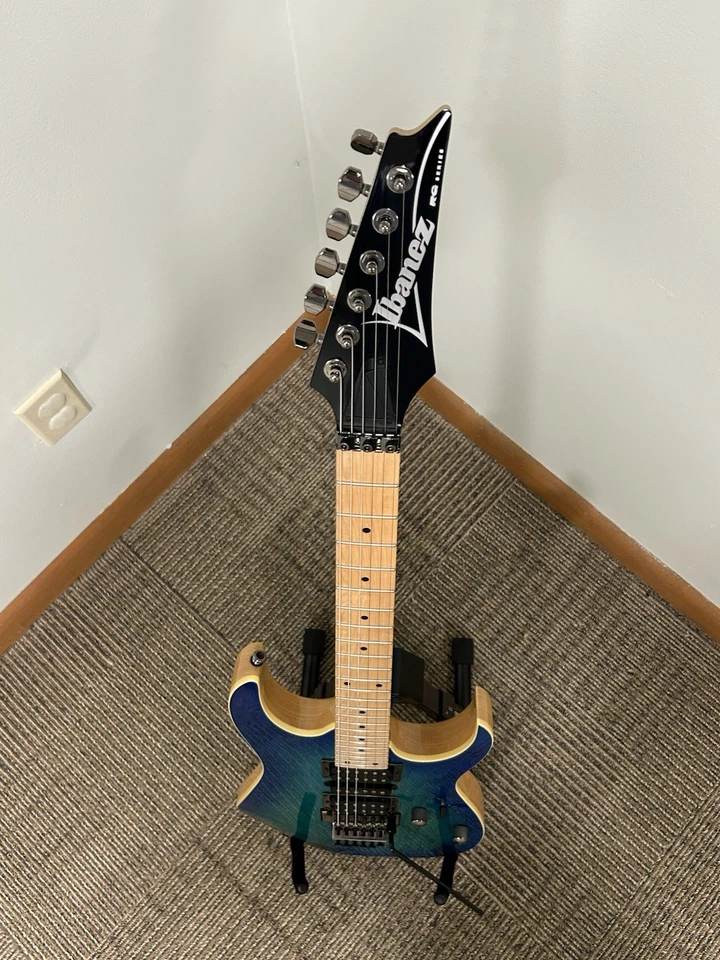 Guitarra eléctrica Ibanez RG471AH - Blue Burst Ocean. Campana trituradora equilibrada excelente Foto 3 de 4