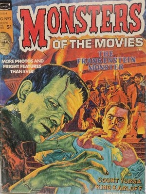 Monsters of the Movies Aug 1974 Frankenstein Warren Horror Magazine