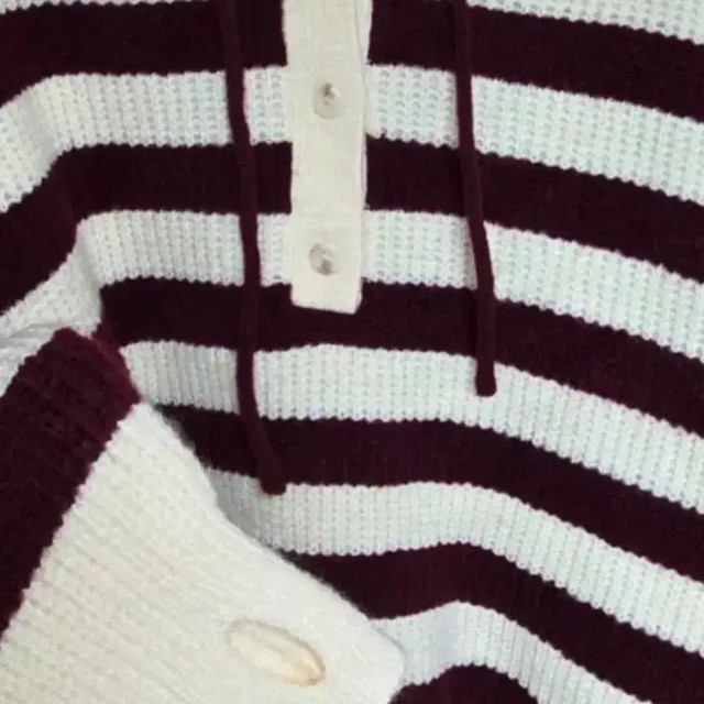 (Used Twice) Burgundy Stripe Oversized Hoodie