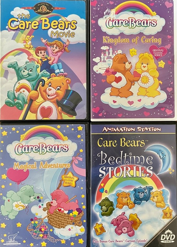Care Bears 4 DVDs The Movie/Magical Adventures/Kingdom Of Caring/Bedtime Stories