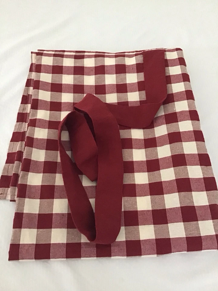 Cortina de ventana a cuadros Buffalo Gingham atar cortinas rojo/blanco Foto 2 de 4