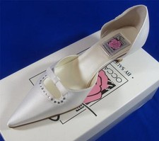 NEW Special Occasions by Saugus Shoe 27010 White Satin 6.5D