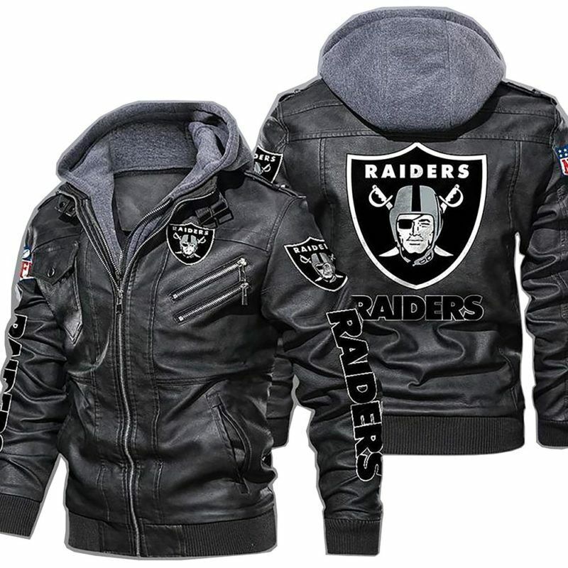 Las Vegas Raiders Mens Vintage Leather Jacket Flight Biker Las Vegas Raiders Mens Vintage Leather Jacket Flight Biker
