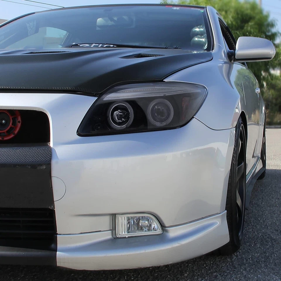 Se adapta a 05-10 Scion tC Negro Oscuro LED Halo Proyector Faros Lámparas Izquierda+Derecha Foto 2 de 4