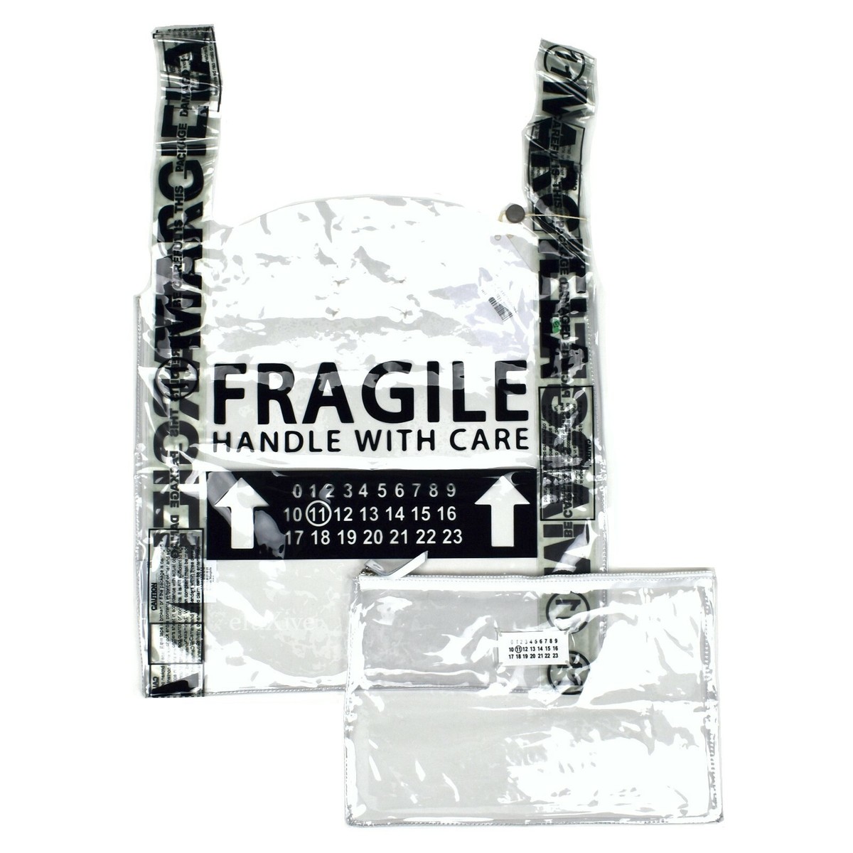NWT $1855 Maison Margiela Transparent Clear PVC Logo Tote Bag