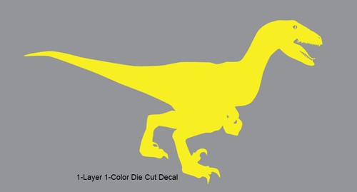 Dinosaur - Walking Velociraptor #5 - Jurassic Period - 4-21" wide - DieCut Decal - Picture 20 of 24