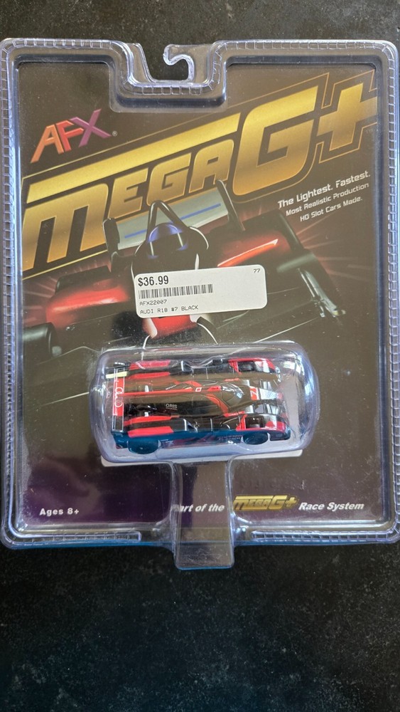 AFX Mega G+ Black Audi R18 high-speed slot car