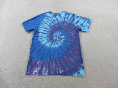 Camicia Blu Liquido Adulto Piccola Blu Viola Tie Dye Girocollo Vuoto Colorato - Foto 3 di 8