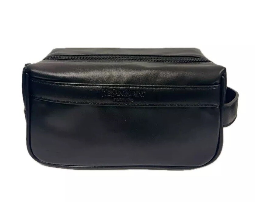Borsa da viaggio YSL Yves Saint Laurent profumi articoli da toeletta uomo rasatura nera
