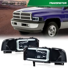 Fit For 94-02 Dodge Ram 1500 2500 3500 Corner Led Drl Headlight Lamps Leftright Fit For 94-02 Dodge Ram 1500 2500 3500 Corner Led Drl Headlight Lamps Leftright