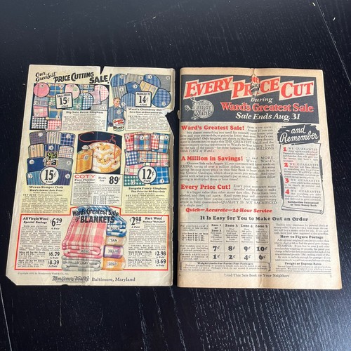 Vintage 1928 Montgomery Ward Catalog, As-Is - Picture 8 of 12
