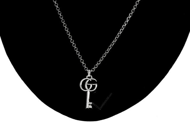 Gucci Sterling Silver GG Marmont Key Necklace YBB62775700100U | eBay