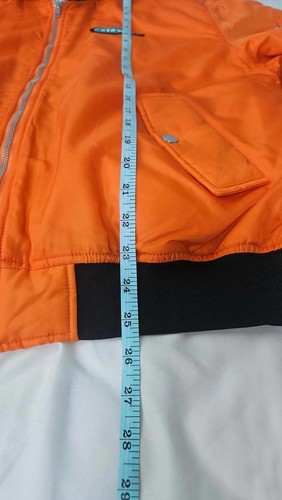 Airwalk Forever 21 Orange Bomber Jacket with Patches Size Medium NWOT - Picture 10 of 10